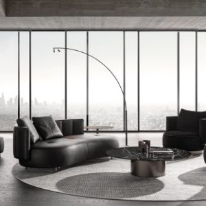 Minotti Torii bold armchair